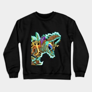 Raging Charax Nebula Glow with Dino KO Crewneck Sweatshirt